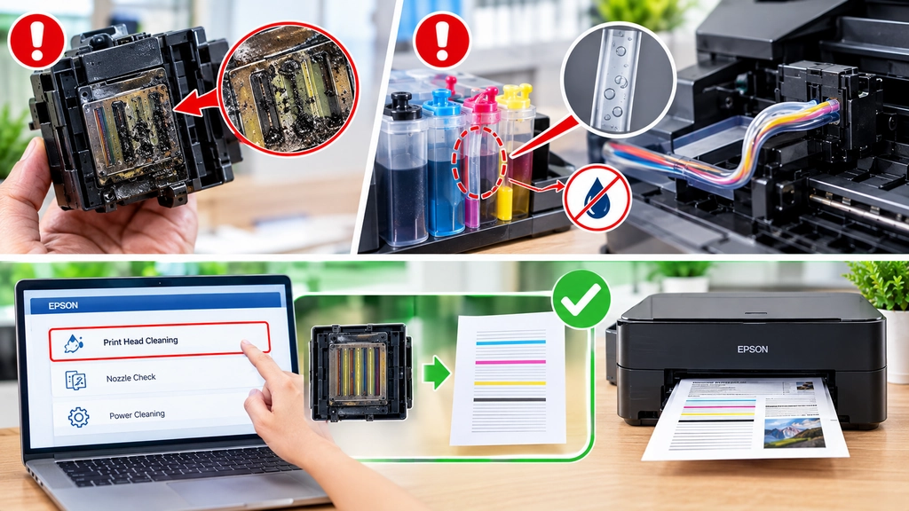 Cách xử lý lỗi máy in in ra giấy trắng đối với các dòng máy in phun