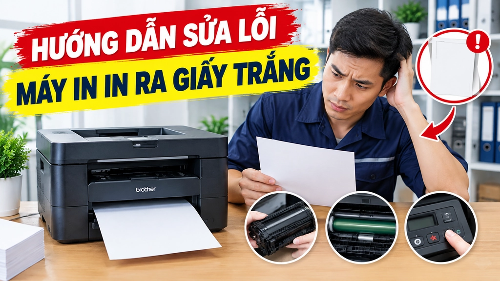 Hướng dẫn sửa lối máy in in ra giấy trắng