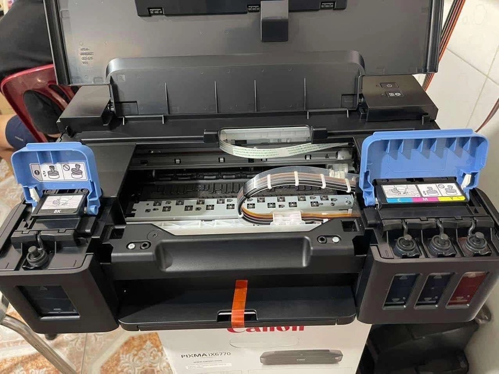 Máy in bị in ra giấy trắng hoàn toàn