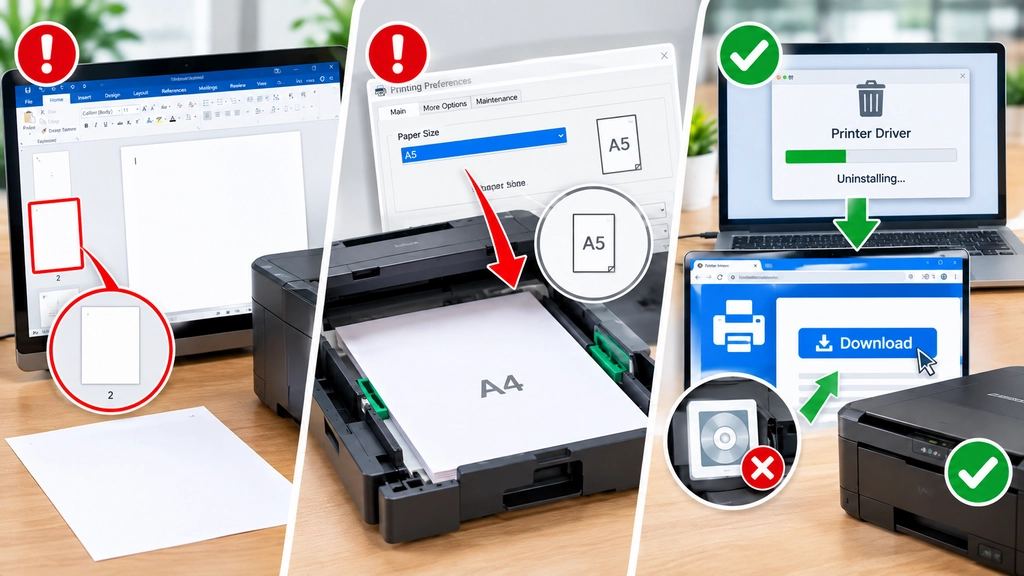 Các lỗi phần mềm gây ra tình trạng máy in in ra giấy trắng