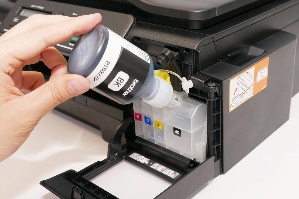 Mực in hết hoặc chất lượng mực kém