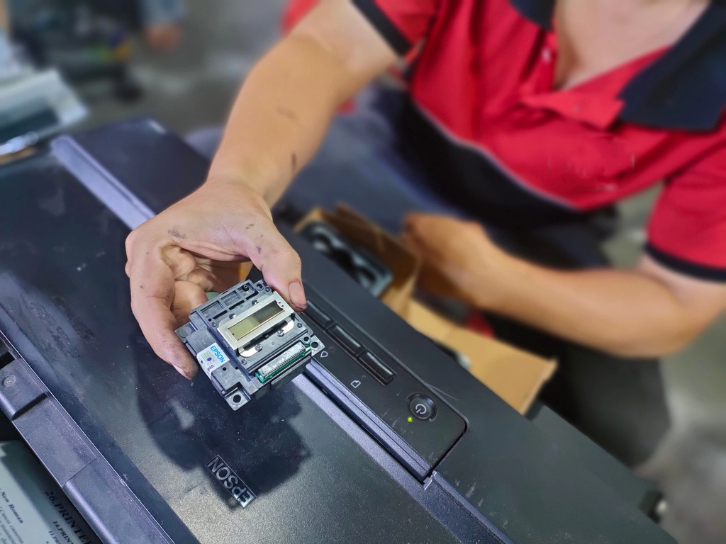 Đầu phun mực bị nghẹt