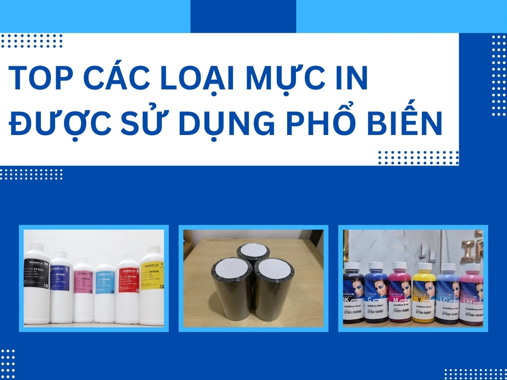 Top các loại mực in được sử dụng phổ biến
